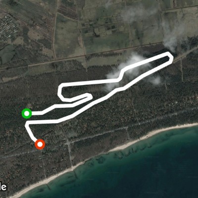 Osterlen walking route map in Ystad