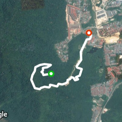 Devil Road walking route map in Raub