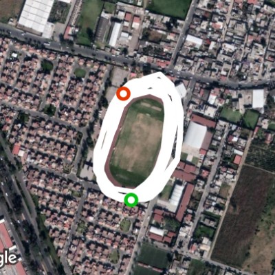 The sale walking route map in Jorge Jiménez Cantú