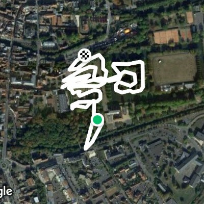 Capuchin Park walking route map in Coulommiers