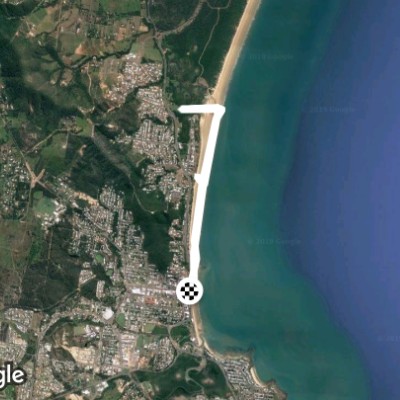 Yeppoon Main Beach Foreshore walking route map in Yeppoon