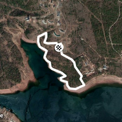 North artek walk along the sea walking route map in Bratsk