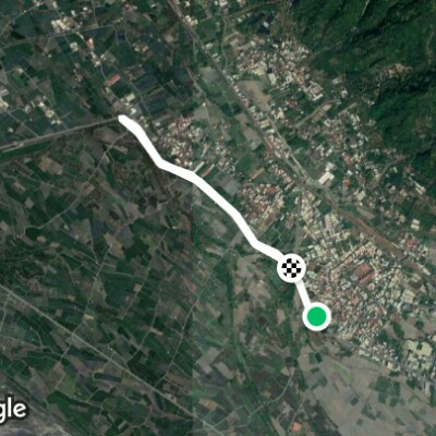 Second water dike prevention trail walking route map in Ershui