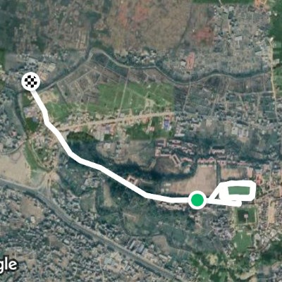 Bhaktapur — Nagarkot walking route map in Bhaktapur