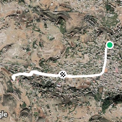 Nabatiye walking route map in Tyre