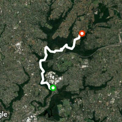 Good route walking route map in North Rocks