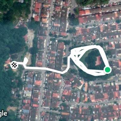 Pomegranate Road walking route map in Gelugor