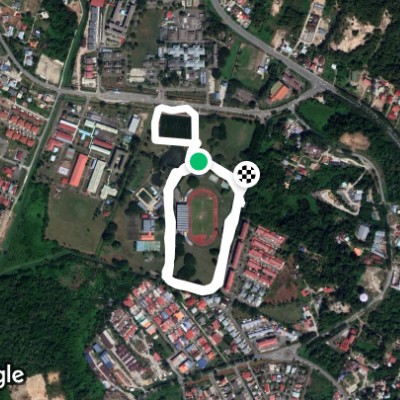 Mohammed Salleh Road walking route map in Labuan