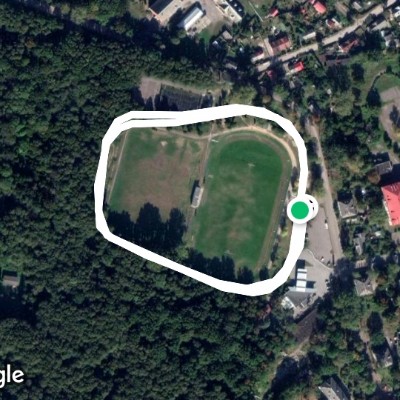 Baltic Stadium walking route map in Baltiysk