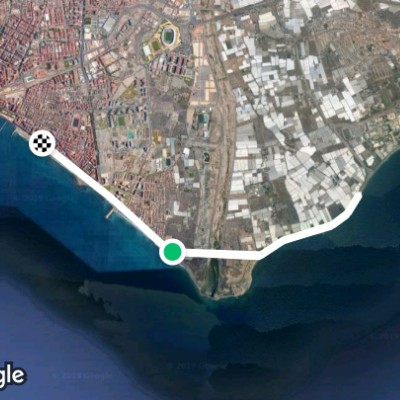 Playa de El Zapillo hasta la universidad