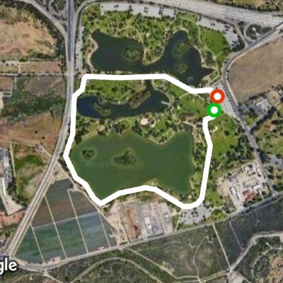 Squirrel trail walking route map in La Puente