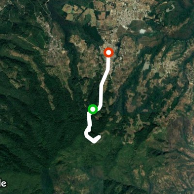 Water Heart walking route map in Las Nubes