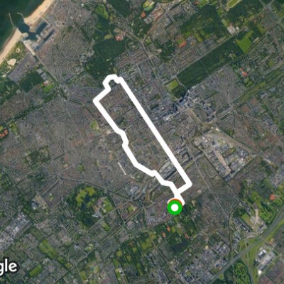 Peace Palace walking route map in Rijswijk