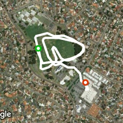 Kingfisher Oval walking route map in Ballajura