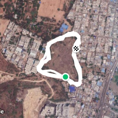Nerella lake park walking route map in Kothaguda
