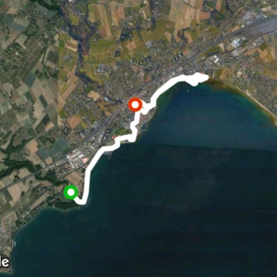 Vertou Park walking route map in Tolochenaz