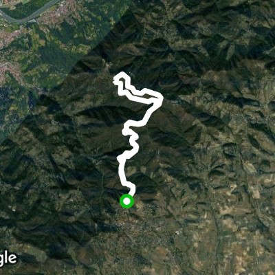 Great crossing of the hill walking route map in Tetti Miglioretti