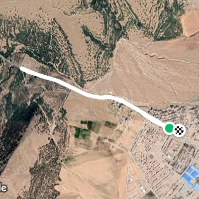 Salah Bey Forest walking route map in Setif