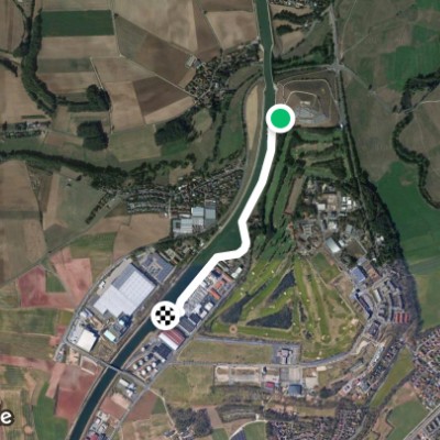 Walk on the Main Danube Canal walking route map in Fürth