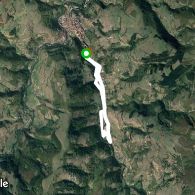 Limes and Santiso walking route map in Cangas del Narcea