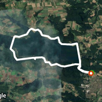 Brombachsee walking route map in Pleinfeld