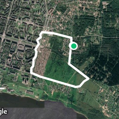 Circular route Pitino-Adonis-Pitino walking route map in Cherepovets