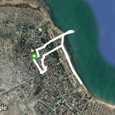 Sumgait walking route map in Sumqayit