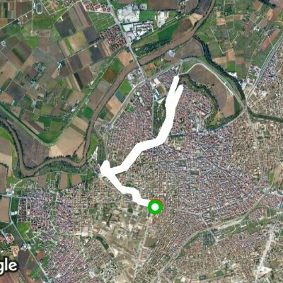 Alcazar walking route map in Larisa