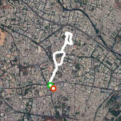 Melkote park walking route map in Hyderguda