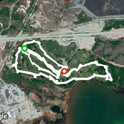 Noranda Golf Club walking route map in Rouyn-Noranda