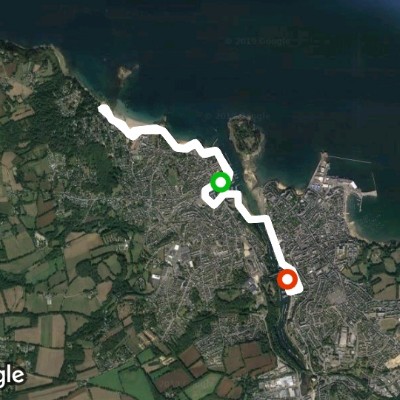 Bay of Douarnenez walking route map in Douarnenez