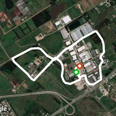 Zonamérica and Jacksonville walking route map in Barros Blancos