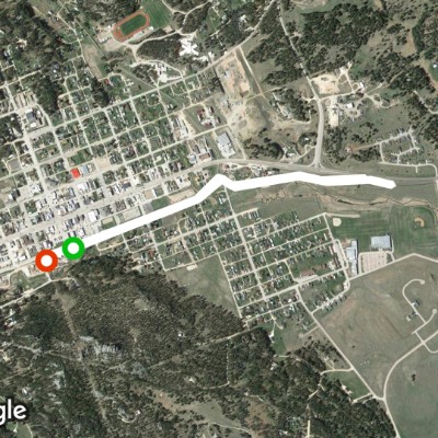 Stockdale Lake Trail walking route map in Custer