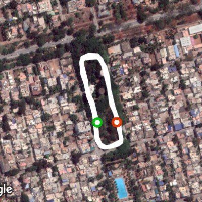 Route near MCC Block walking route map in Davanagere