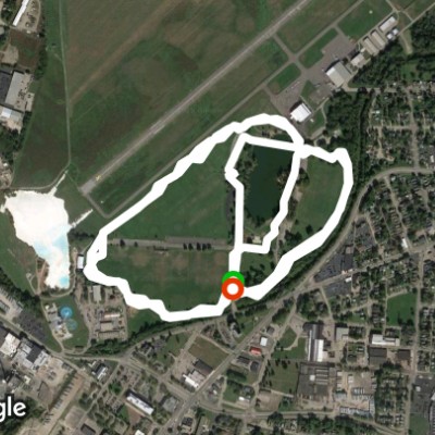 Smith's Park Ohio walking route map in Middletown