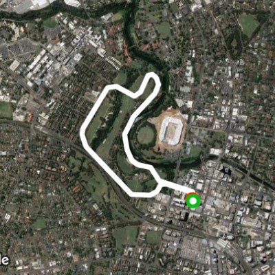 Parramatta Park walking route map in Parramatta