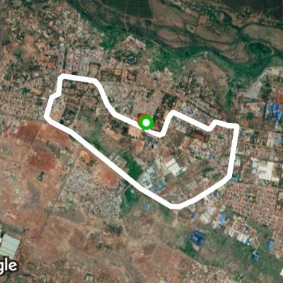 THIKA Town walking route map in Thika