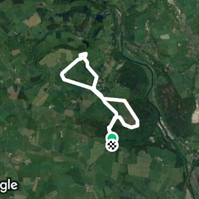 Peat Pits Wood walking route map in Ambergate