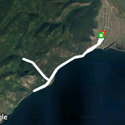 Summer walk. walking route map in Большое Голоустное (иркутский)