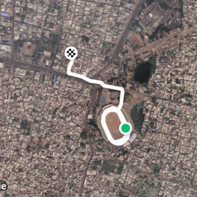 Guntur ground walking route map in Guntur