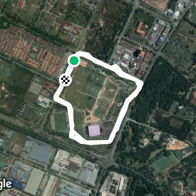 Pasir Gudang Municipal Council Stadium walking route map in Pasir Gudang