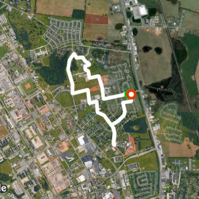 Elementary School Neighborhood Run walking route map in Oak Grove