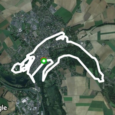 Doingt flamicourt peronne walking route map in Doingt