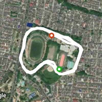 Villa Olimpica Villavicencio walking route map in Villavicencio