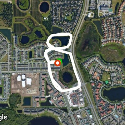 Daily route walking route map in Windermere