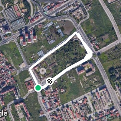 De Filippo Brothers Park walking route map in Cercola