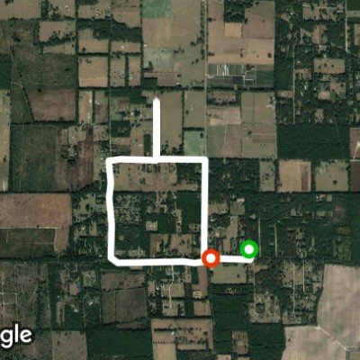 Arno Farms walking route map in Alachua