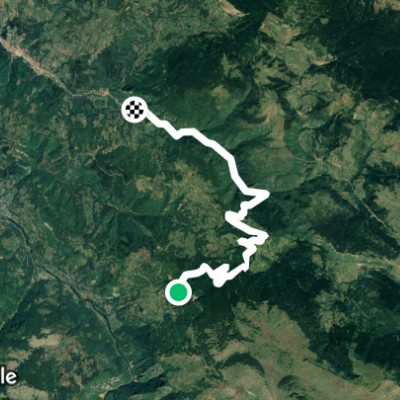 Milesevka Canyon walking route map in Sopotnica