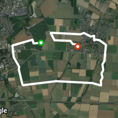 Westönnen-Werl fields walking route map in Werl