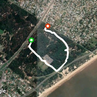 Roosevelt Park walking route map in Ciudad de la Costa